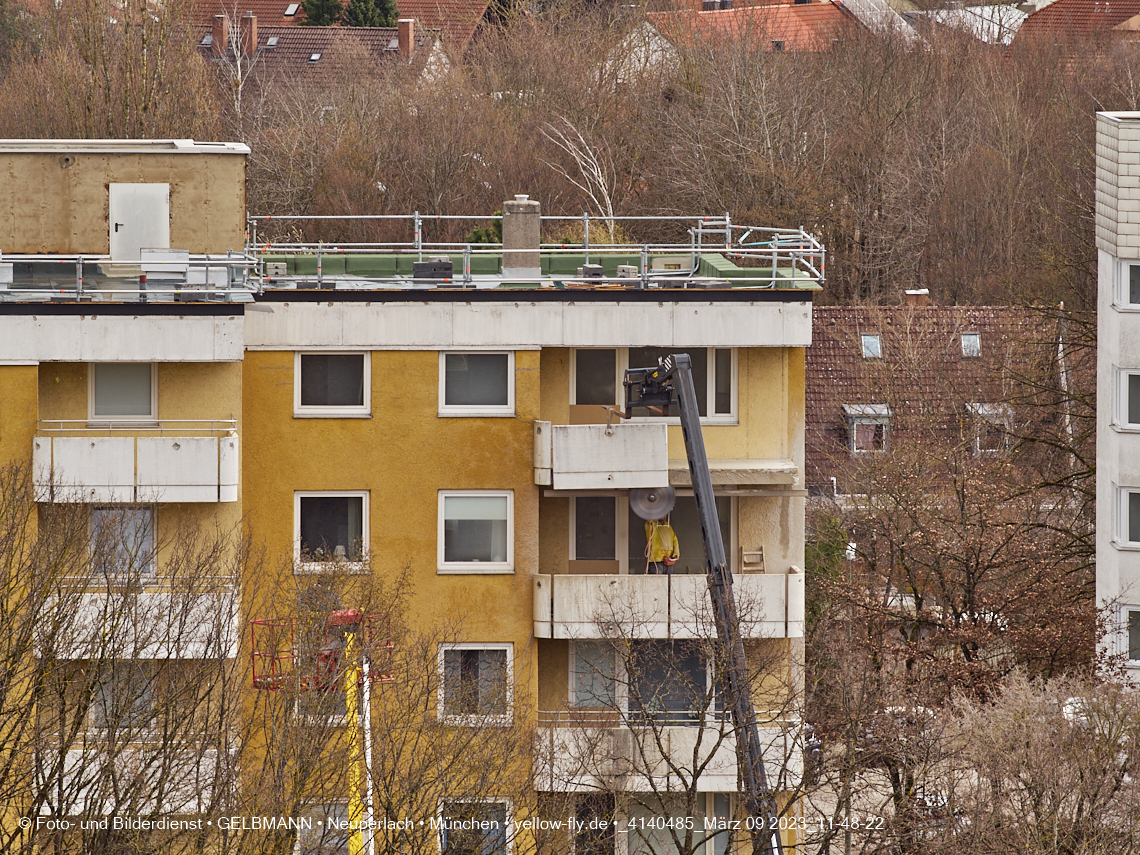 09.03.2023 - Fassadensanierung und Balkonentfernung am Karl-Marx-Ring 57c